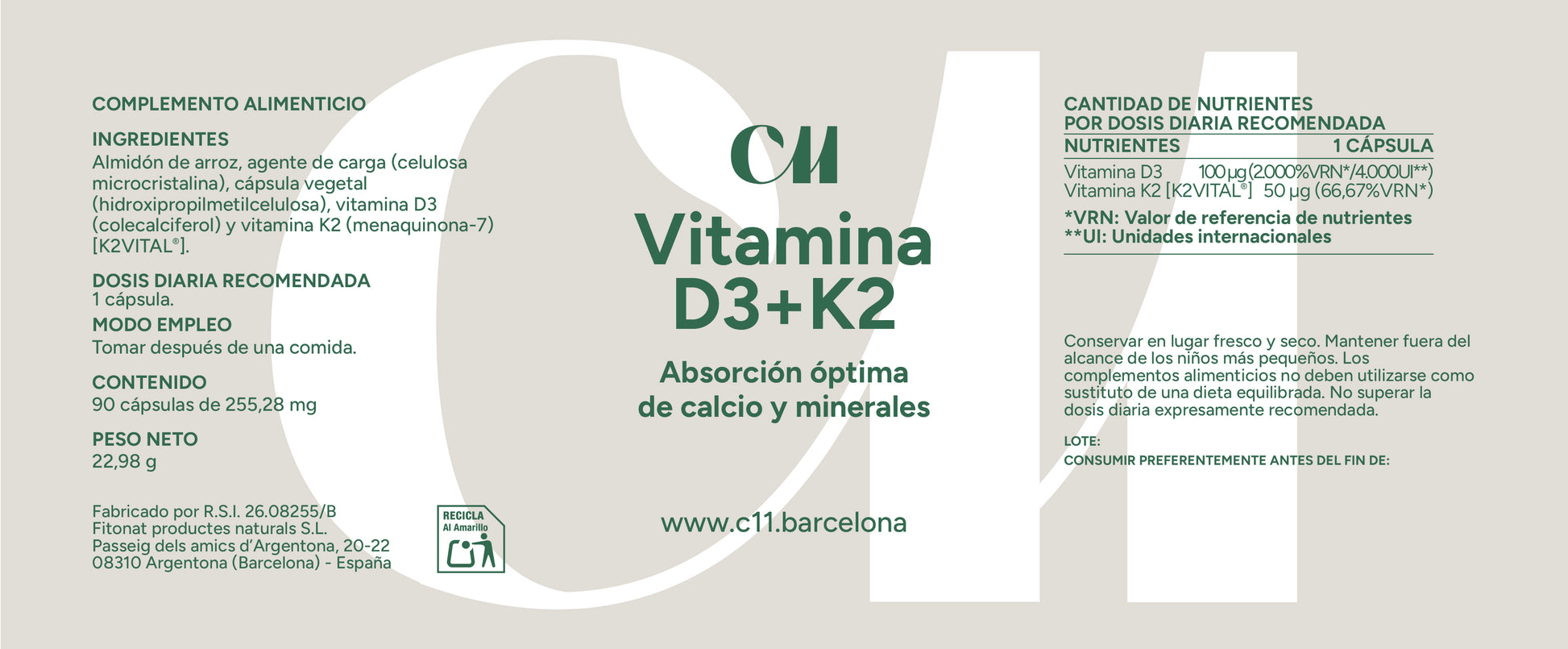 Vitamina D3 + K2