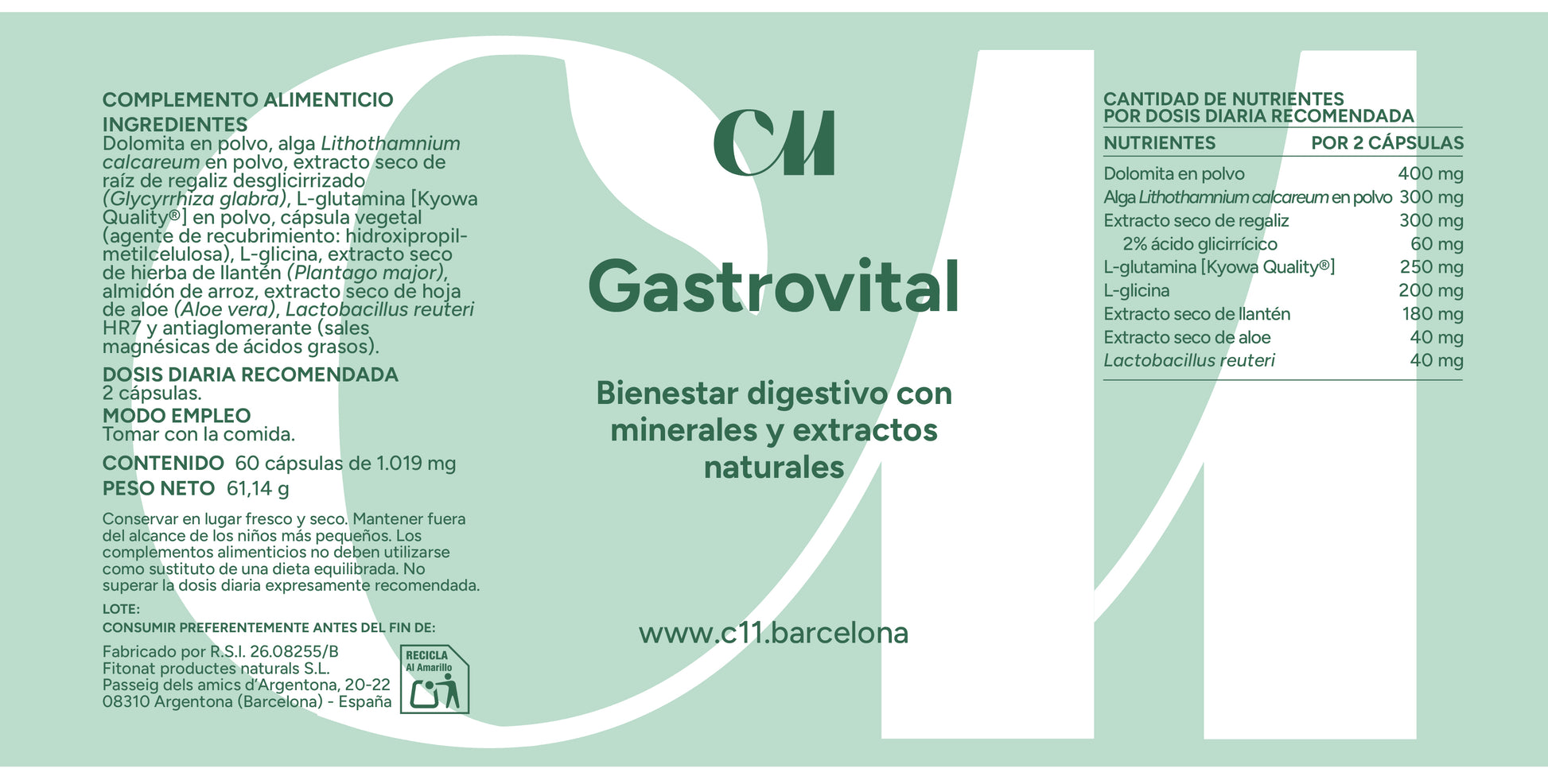Gastrovital (60 cápsulas)