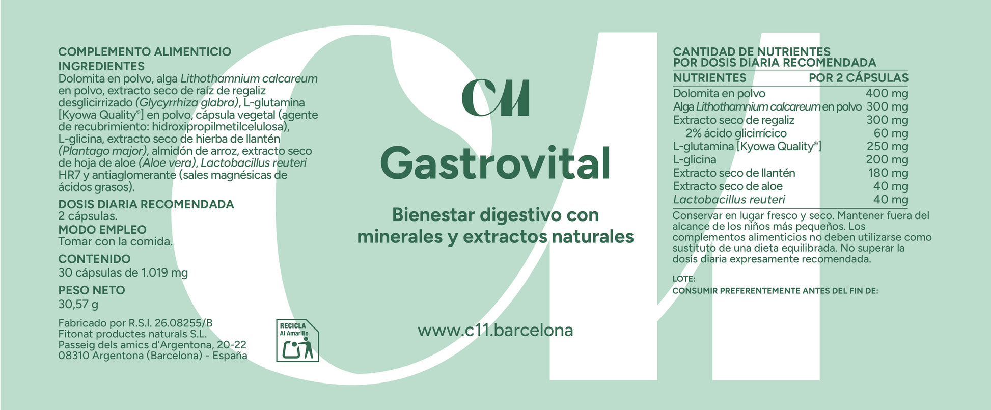 Gastrovital (30 cápsulas)